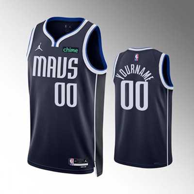 Men%27s Dallas Mavericks Active Player Custom Navy Statement Edition Stitched Basketball Jersey->customized nba jersey->Custom Jersey
